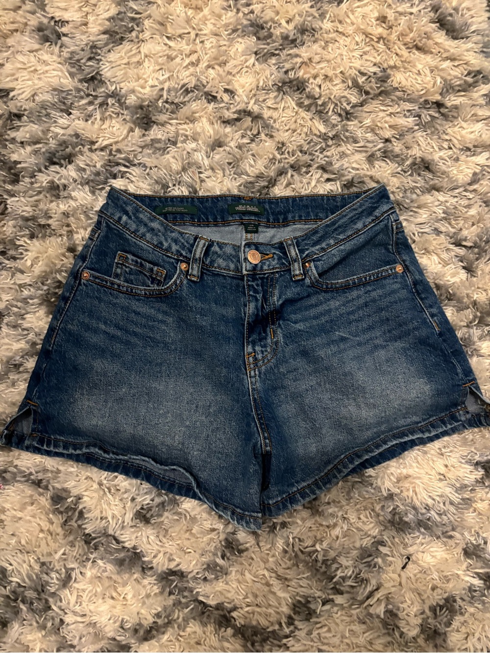 wild fable Dark Blue High-Rise Denim Shorts